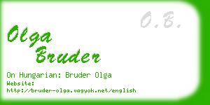 olga bruder business card